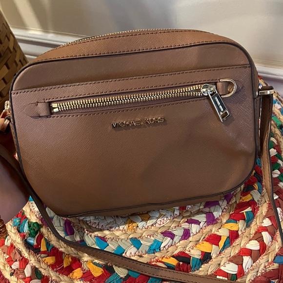 Michael Kors Tan Crossbody Bag with Gold Accents - Picture 1 of 6